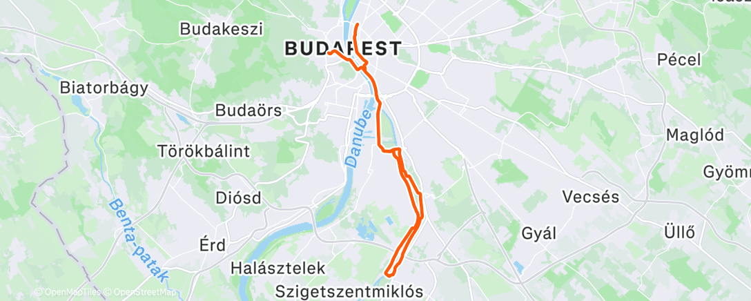 Map of the activity, Morning Ride