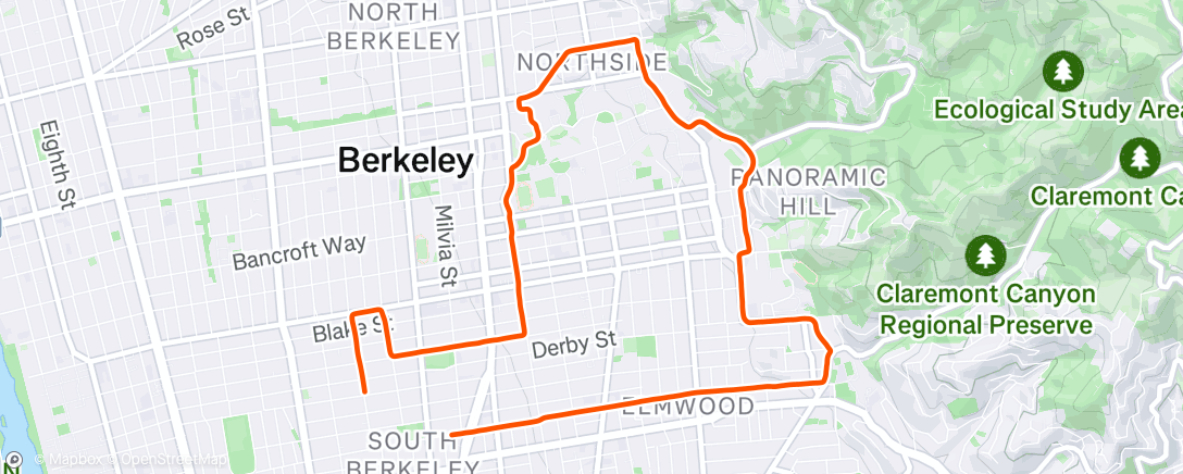 Map of the activity, Morning Run