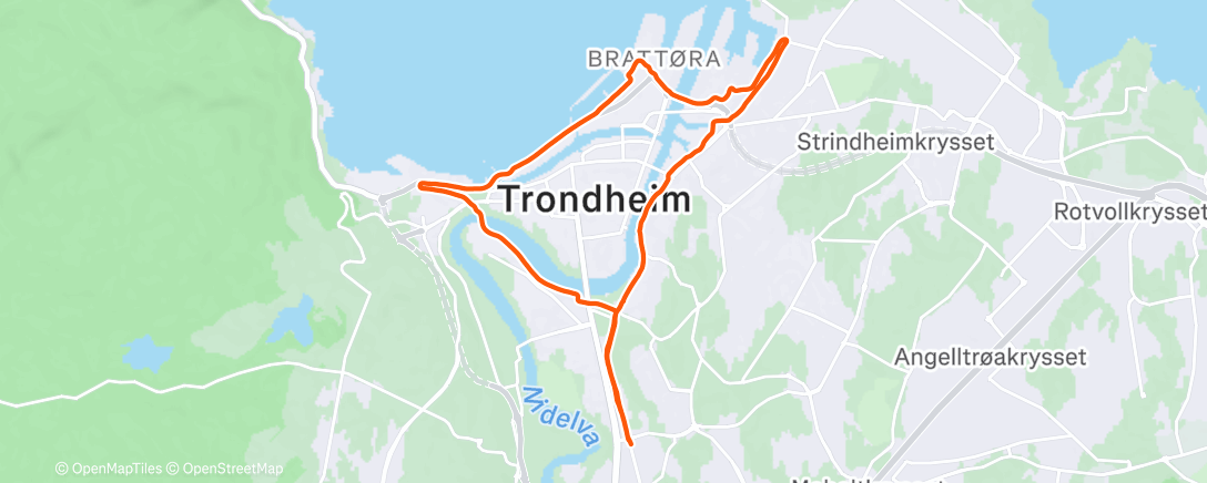 Map of the activity, Afternoon Run