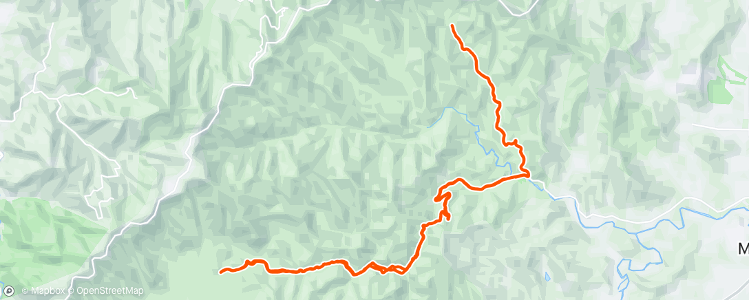 Map of the activity, Light Test run for Hellbender 100 with Nathan