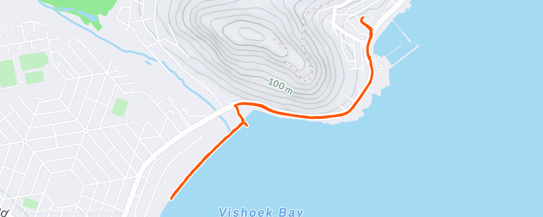 Map of the activity, Afternoon Run