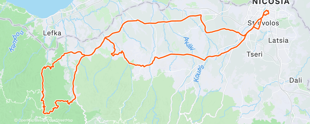 Map of the activity, Morning Ride