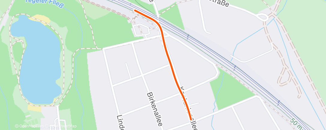 Map of the activity, Lauf am Morgen