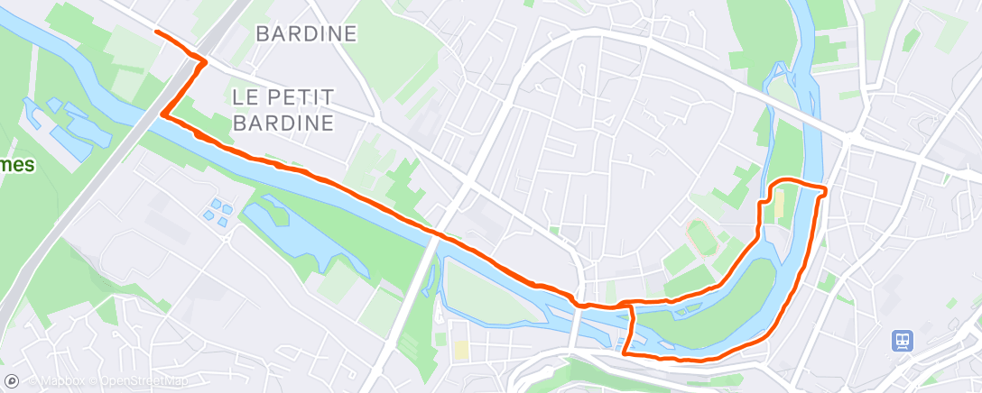 Map of the activity, Marche dans l'après-midi