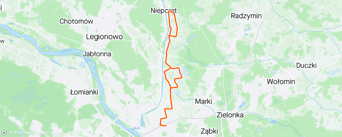 Map of the activity, Bez oksów  Ride