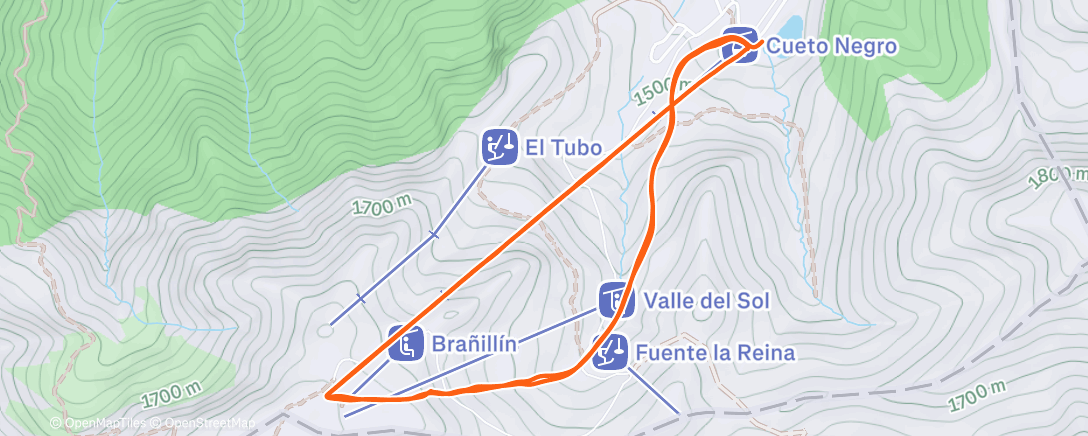 Map of the activity, Afternoon Workout