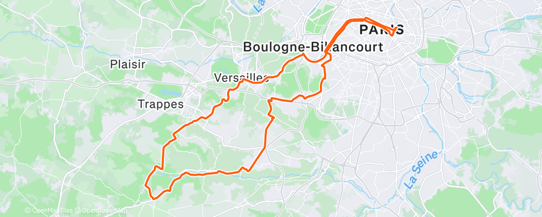Map of the activity, Morning Ride