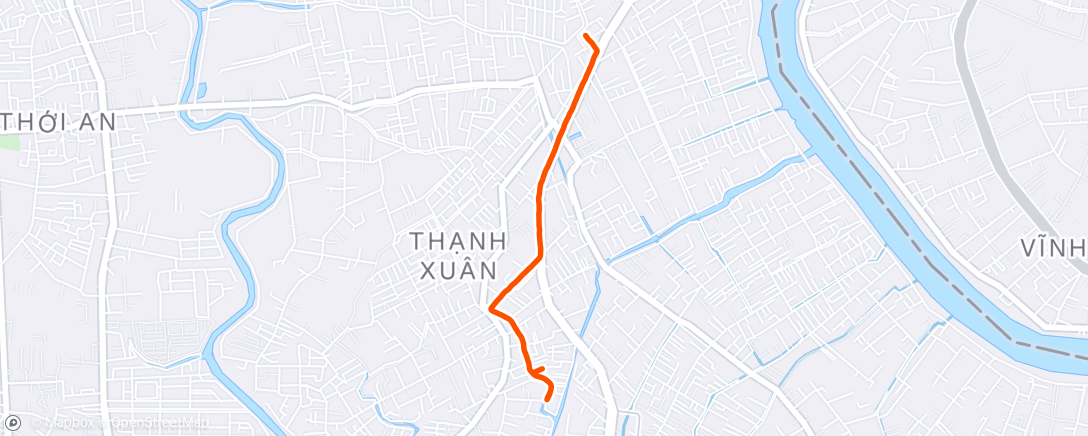 Map of the activity, Morning Run