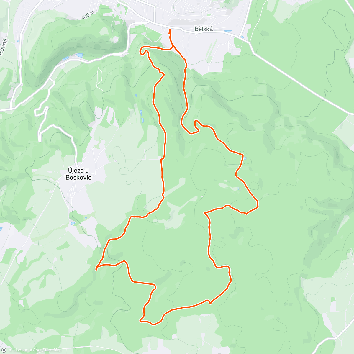 Map of the activity, Betelny bergl Boskovice #01