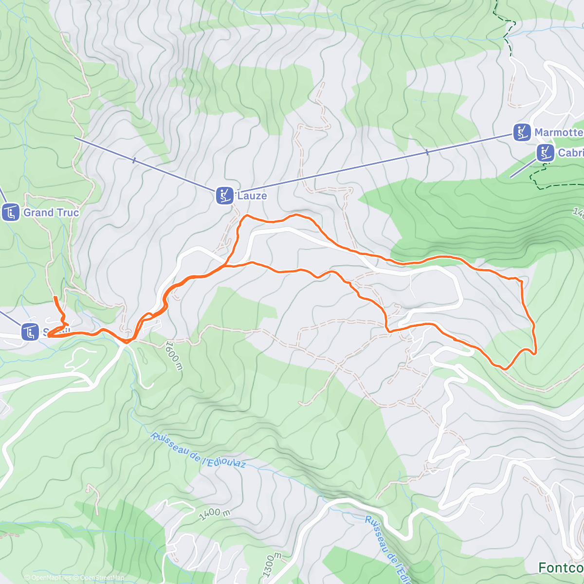 Карта физической активности (Les 3 Croix)