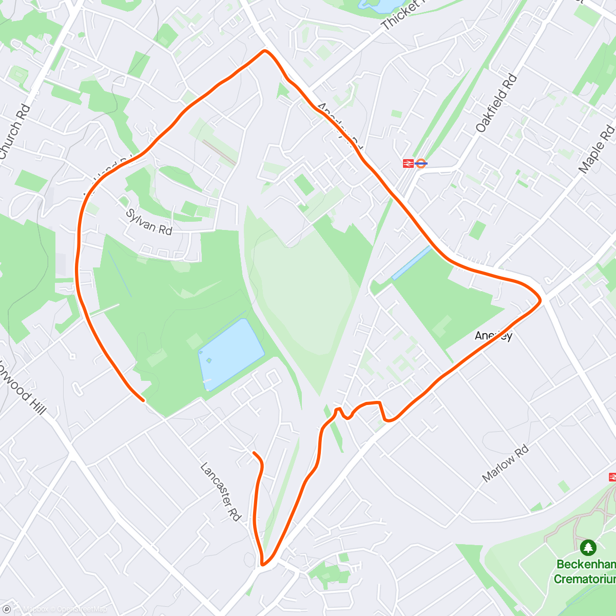 Map of the activity, Palace Lakes 5K