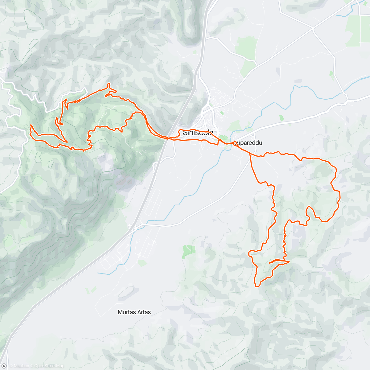 Map of the activity, MTB Punta su Pitzu - Monte Senes