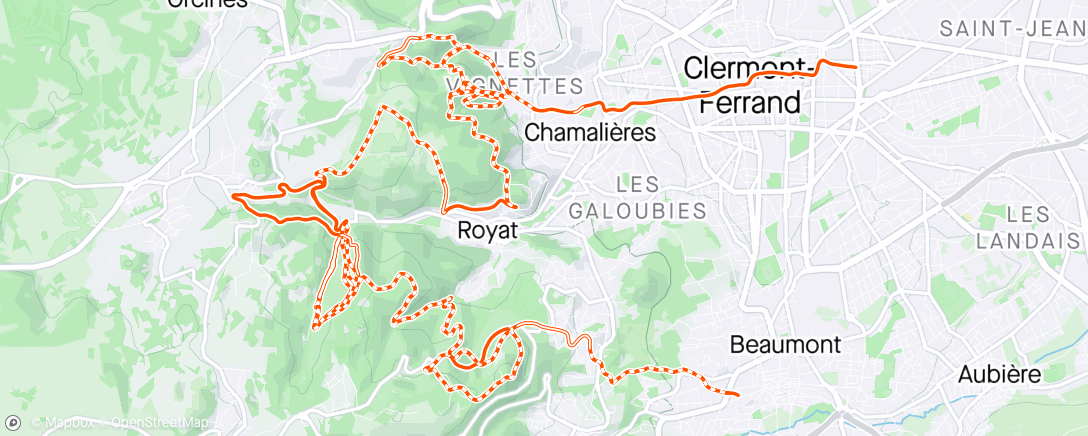 Map of the activity, Les 2000 du soir
