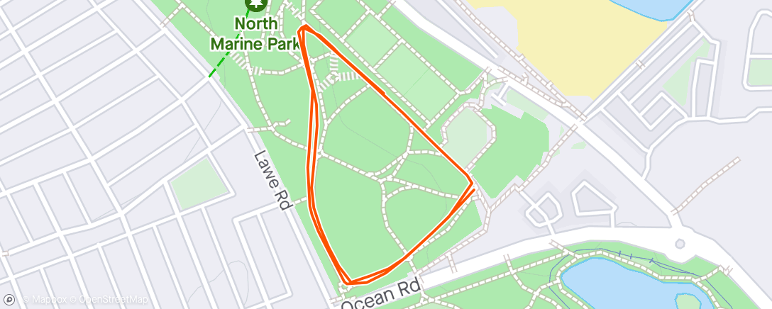 Map of the activity, Junior park run with Bobbi