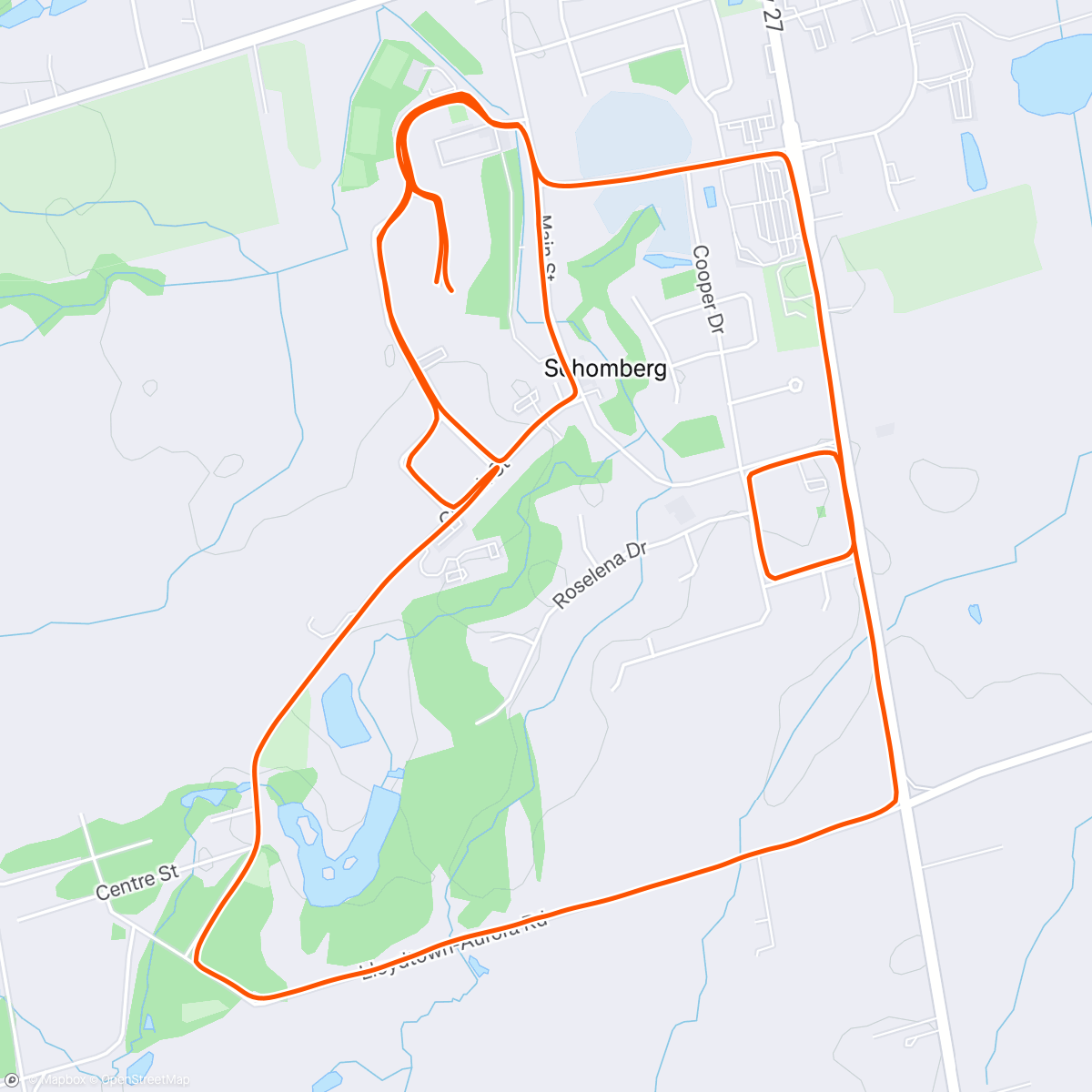 Map of the activity, Morning Run