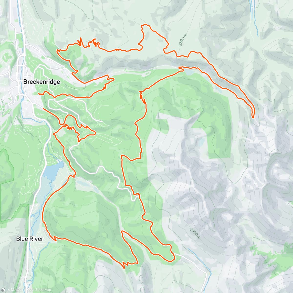 Map of the activity, Breck Epic Day 1⚡️
