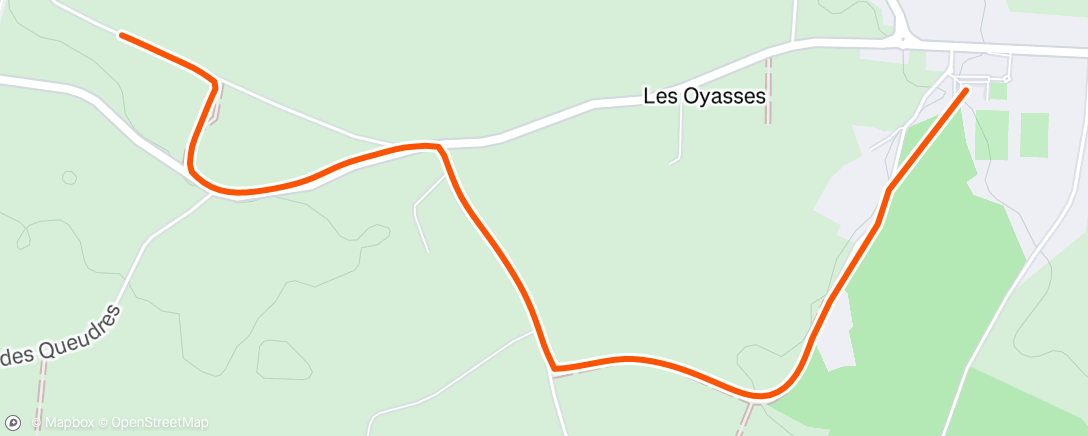 Map of the activity, Course à pied dans l'après-midi