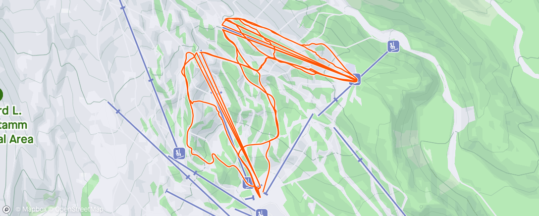 Map of the activity, first annual skiing is importanter day off with dad