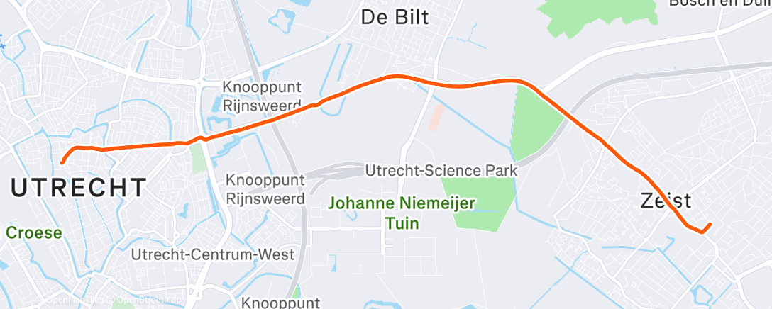 Карта физической активности (Namiddagloop)