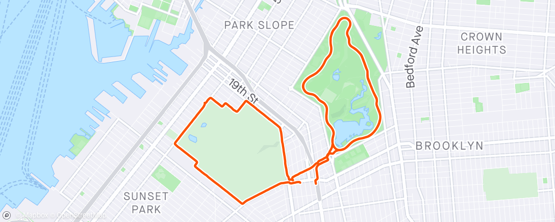 Map of the activity, Morning run (phone)