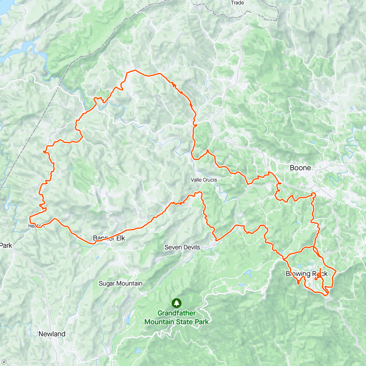 Map of the activity, High Country Climbing Tour 🌬️🪨