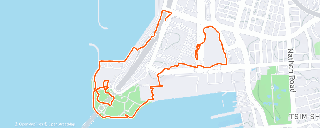 Map of the activity, Lunch Run