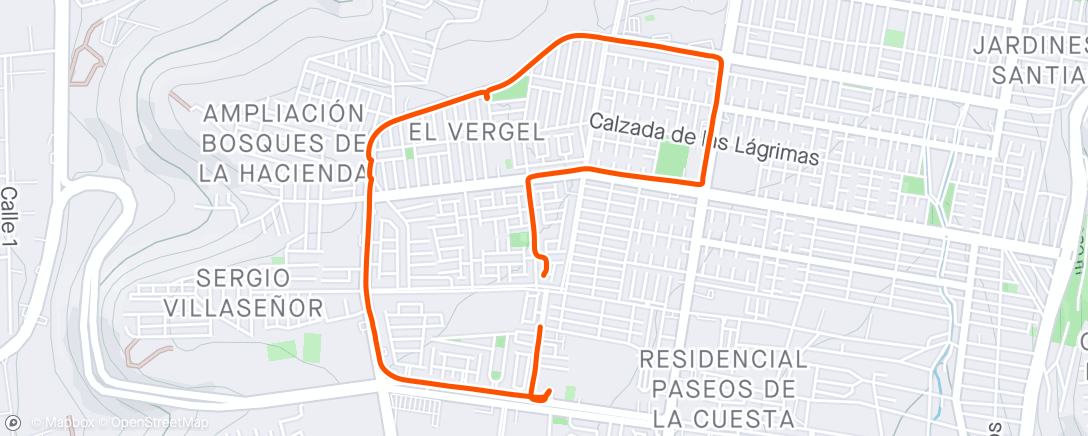 Map of the activity, Mediodía Rodar