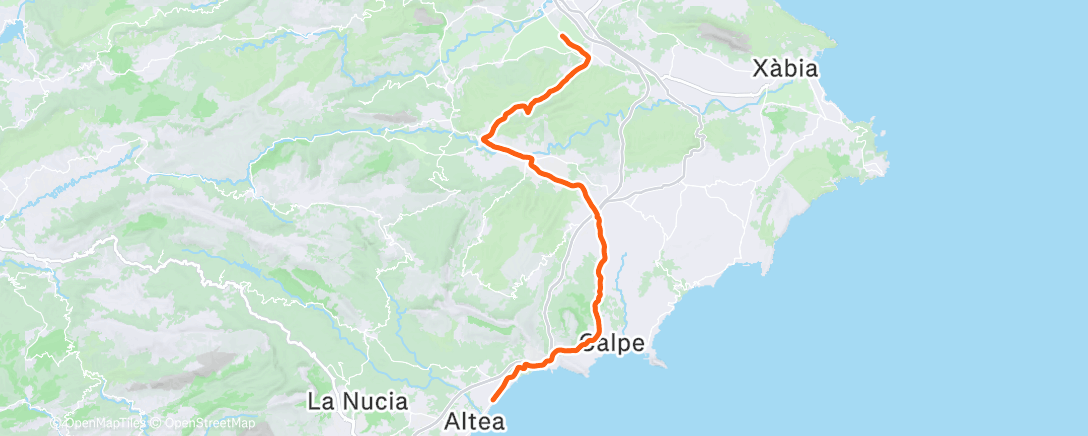 Map of the activity, Afternoon Ride