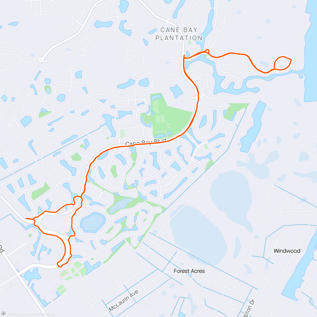 Map of the activity, Special workout: not as planned