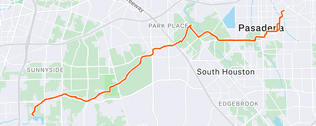 Map of the activity, Noon ride