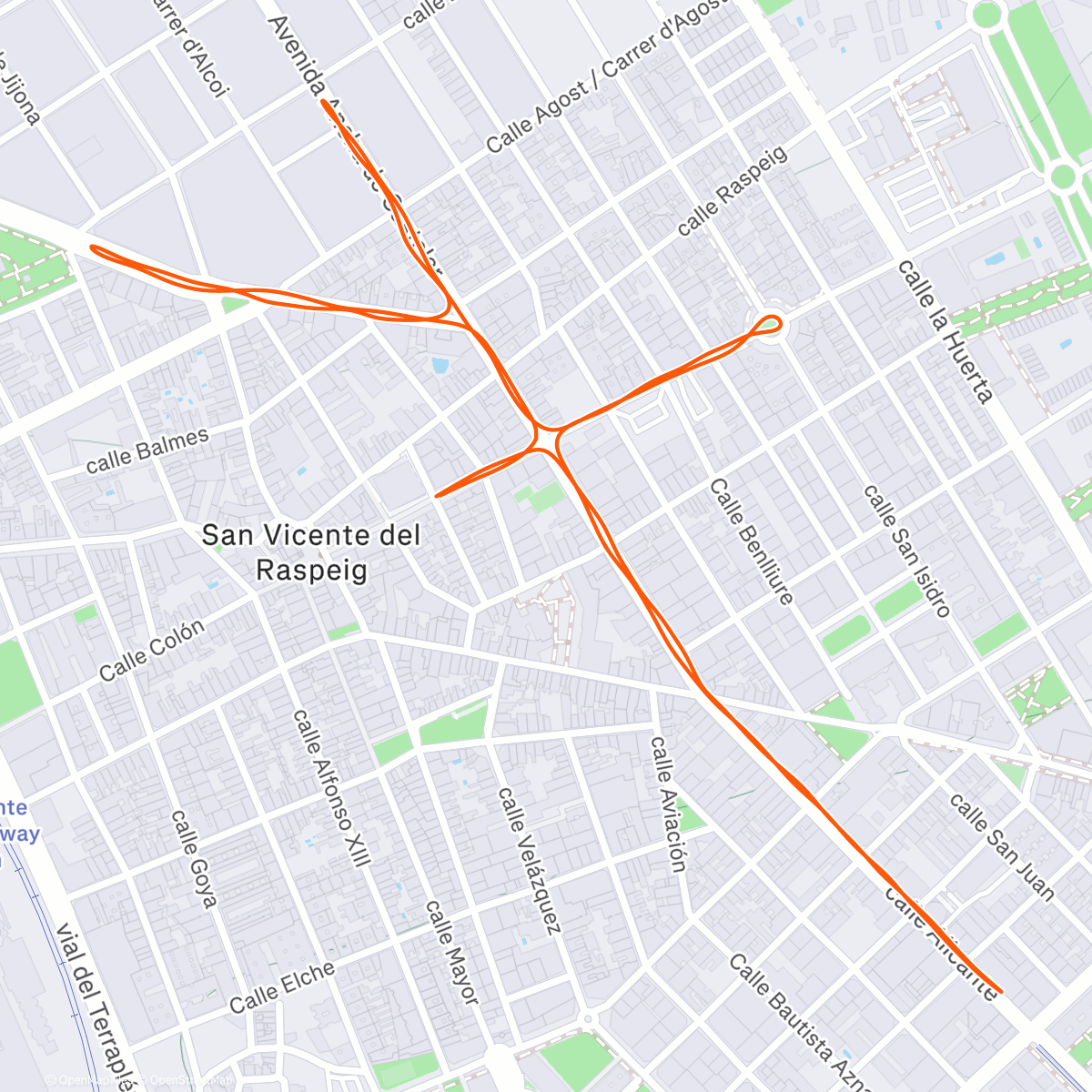 Map of the activity, SAN SILVESTRE SANT VICENT DEL RASPEIG🎅🏻