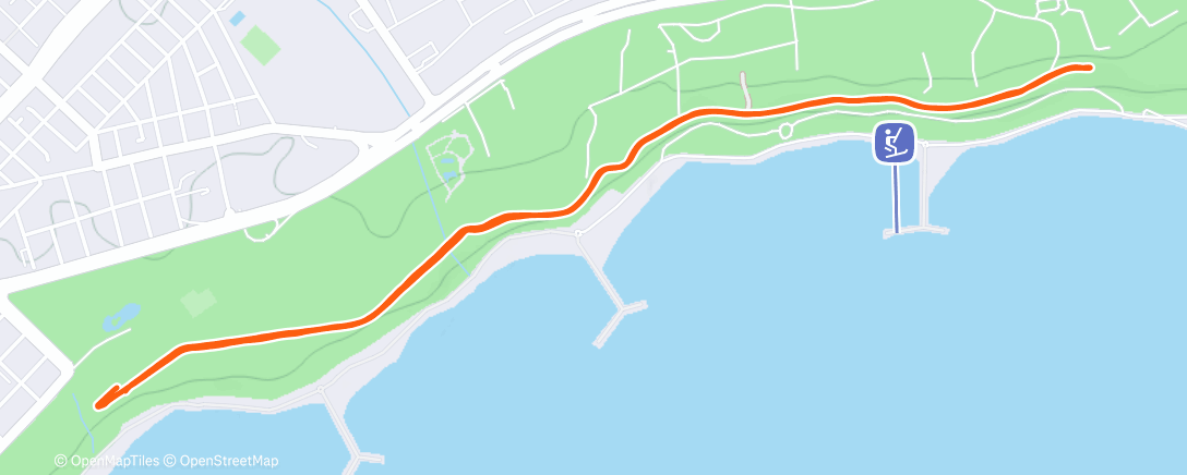 Map of the activity, 5km run