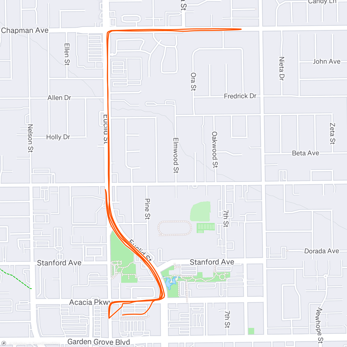 Map of the activity, Strawberry Stomp Run