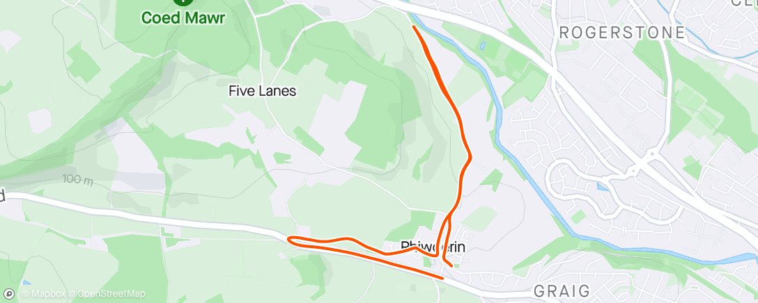 Map of the activity, First 5k since injury in December
