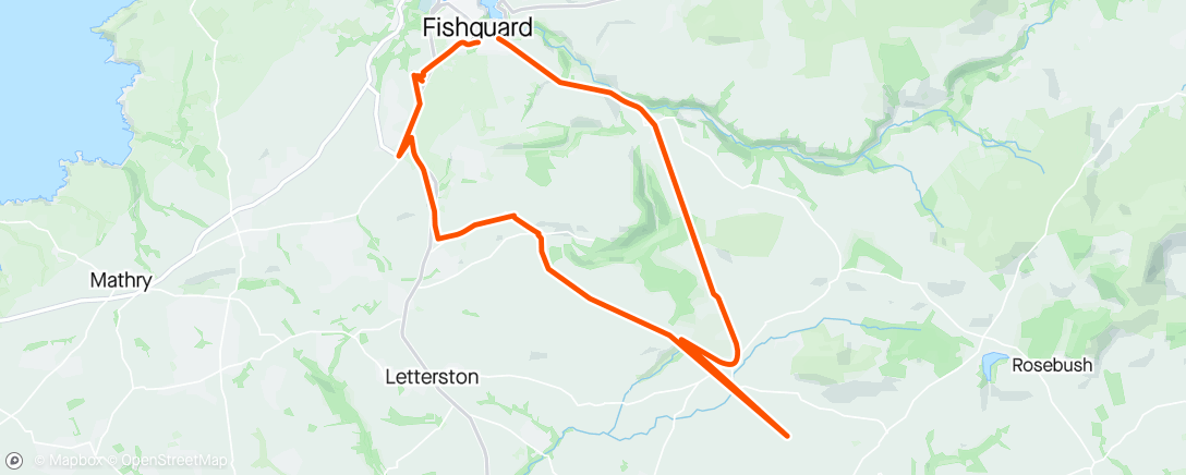 Map of the activity, Llanychaer,  Puncheston,  Trecwn