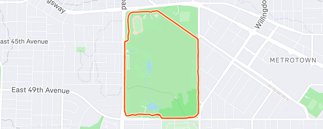 Map of the activity, Morning Run