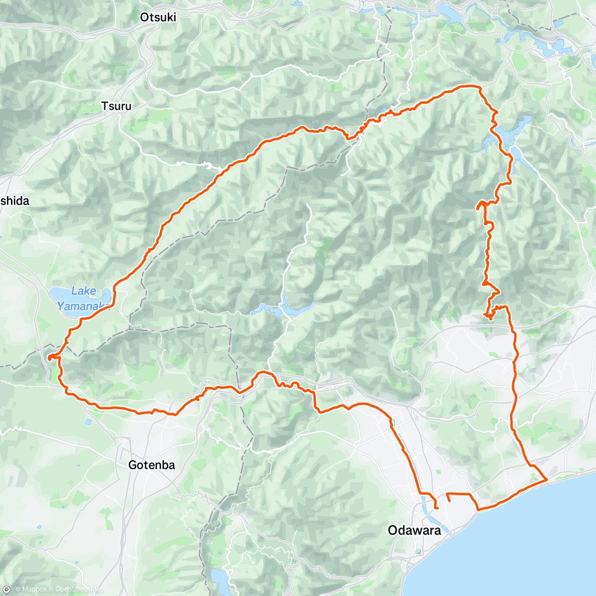Map of the activity, 道志～裏ヤビツride♪