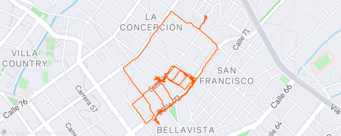 Map of the activity, Barranquilla Colombia