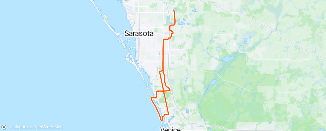 Map of the activity, Bike MS Suncoast Challenge