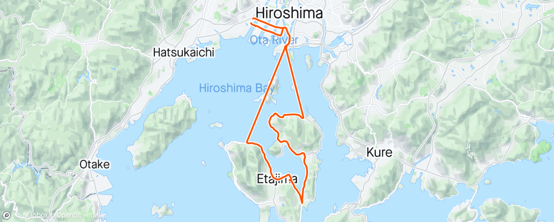Mapa de la actividad (2024/06/02　今月から江田島ライドも再開！)
