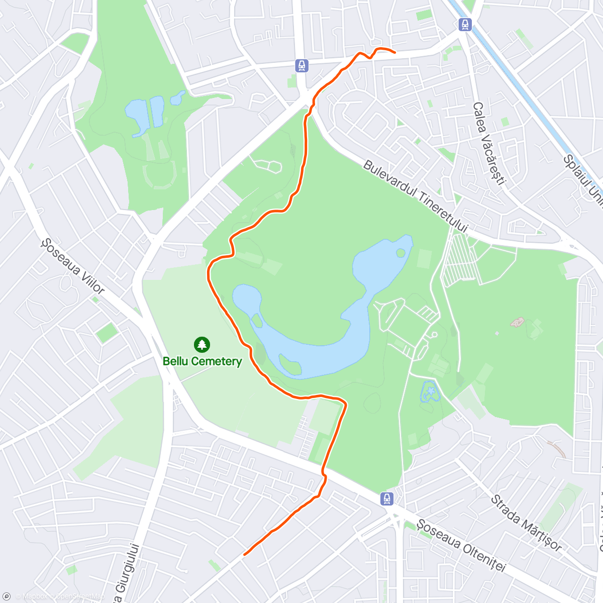 Map of the activity, Morning Recovery Walk