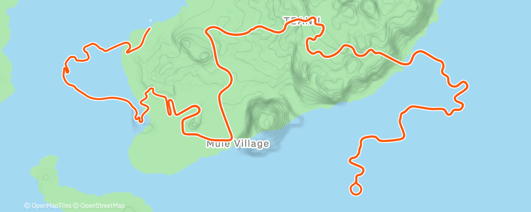 Map of the activity, Zwift - Endurance Building Blocks on Beach Island Loop in Watopia