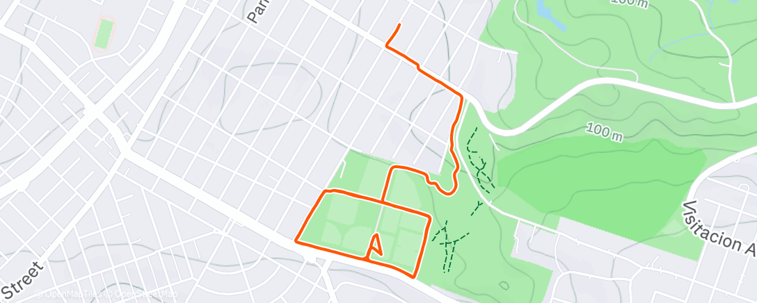 Map of the activity, Morning Run