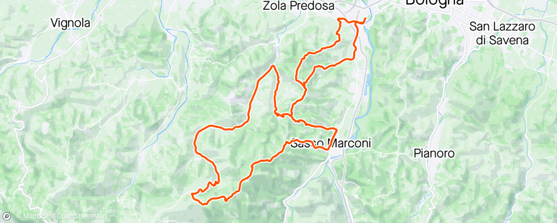 Map of the activity, Zona Mongardino con Serena