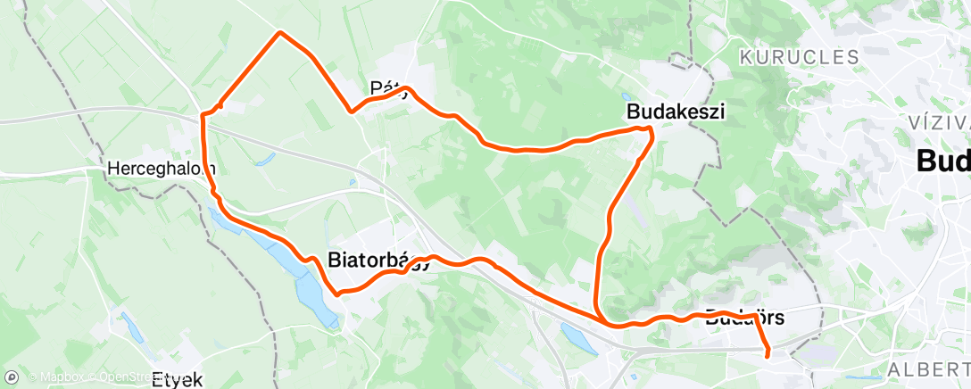 Map of the activity, Morning Ride