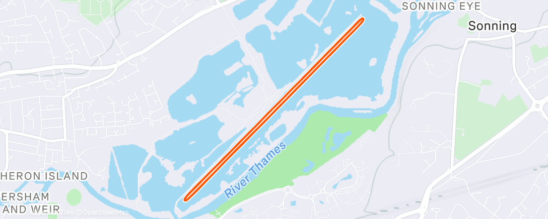 Map of the activity, Morning Row