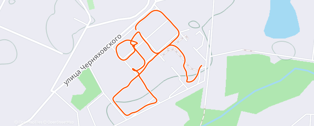 Map of the activity, Afternoon Run