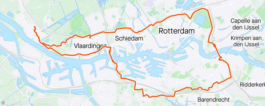 Map of the activity, Rondom Marathon Rotterdam