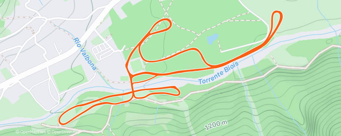 Map of the activity, Sessione di sci nordico mattutina