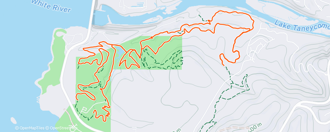 Map of the activity, Lunch Mountain Bike Ride